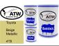 Preview: Toyota, Beige Metallic, 4T8: 500ml Lackdose + 500ml Klarlack + 250ml Härter - Set, von ATW Autoteile West.
